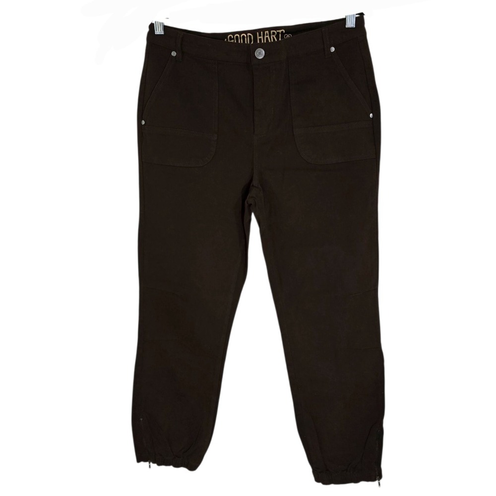Good Hart Womens Brown Broken Rock‎ Cargo Brown Tapered Jogger Pants Size 10 NWT